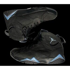 Nike Air Jordan 7 Retro Chambray Mens Size 9.5 Black Basketball Shoes Sneakers